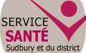Inset image of the Sudbury & District Health Unit logo - French.