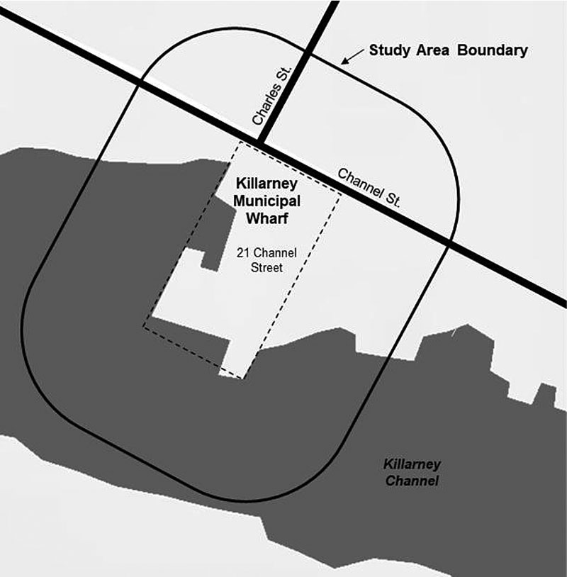 Image of schematics of the Environmental Study area.