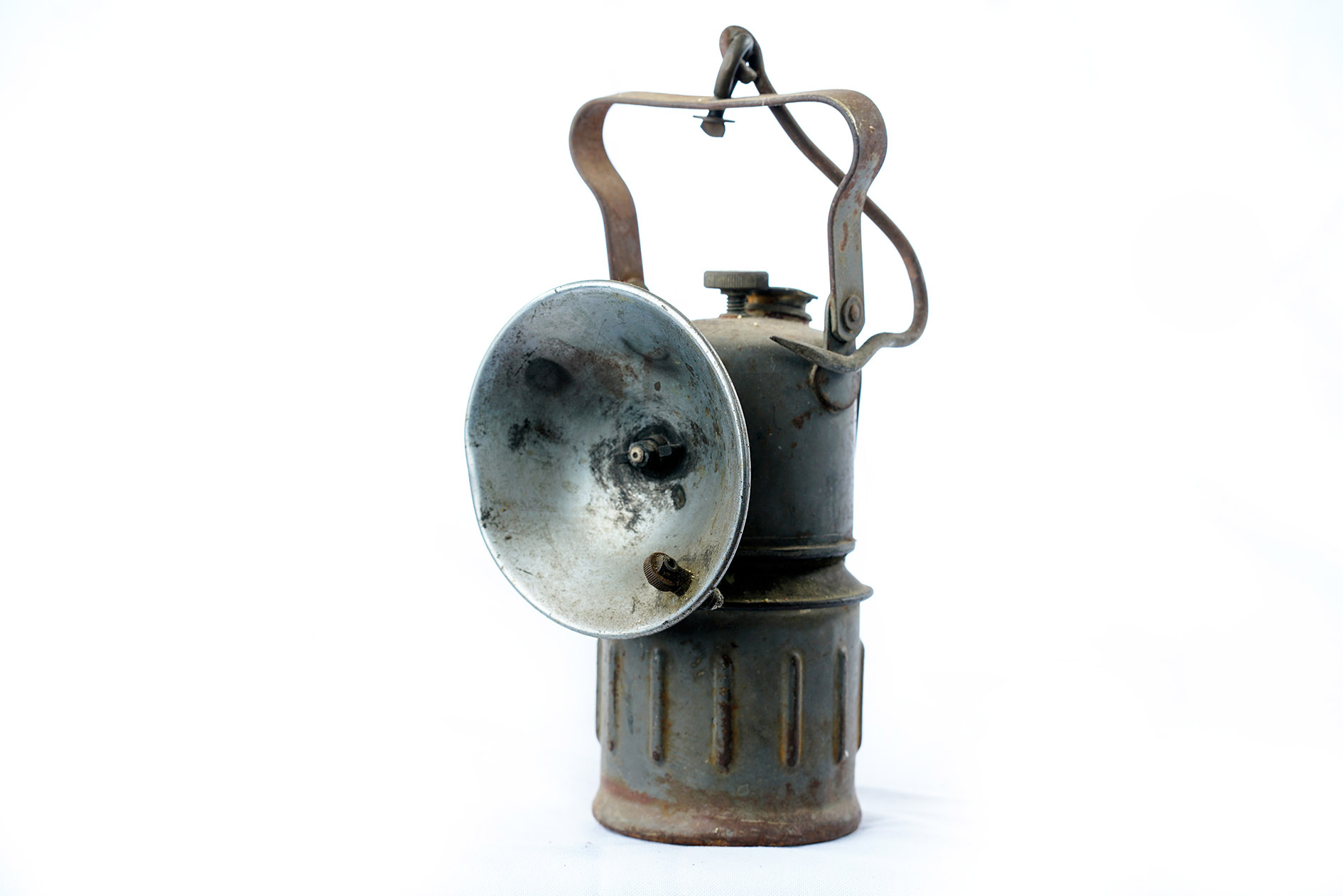 Carbide mining lamp, Killarney.